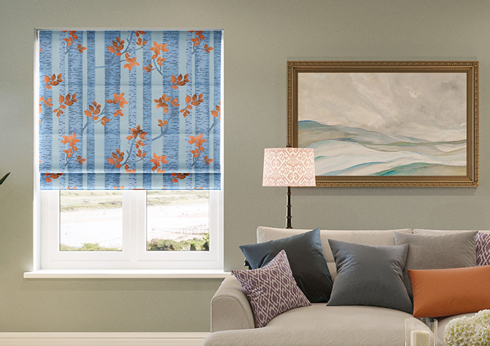 Birch Tree Velvet, Autumn - Roman Blind - Image 3